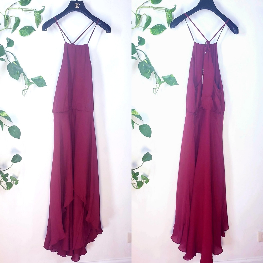 NWT $595 HAUTE HIPPIE 100% Silk Asymmetric Hem M - Picture 10 of 16